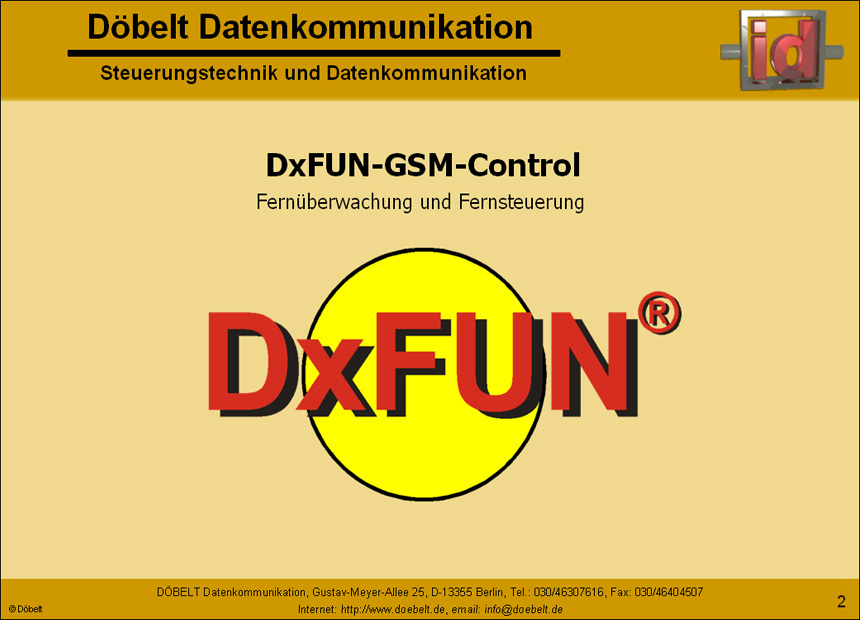 Dbelt Datenkommunikation - Produktprsentation: dxfun - Folie 2