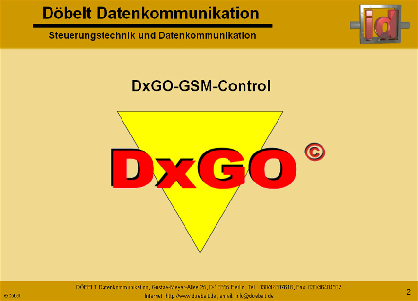 Dbelt Datenkommunikation - Produktprsentation: dxgo - Folie 2