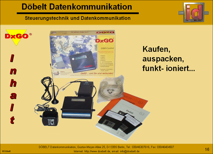 Dbelt Datenkommunikation - Produktprsentation: dxgo - Folie 16
