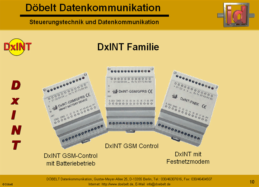 Dbelt Datenkommunikation - Produktprsentation: dxint - Folie 10